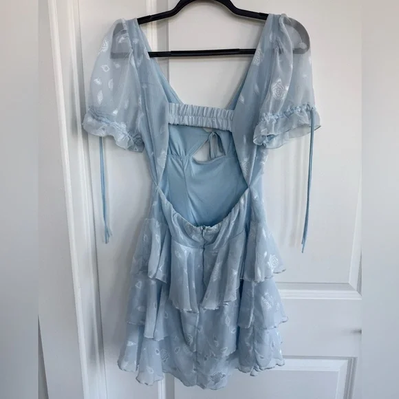 Lucy in the Sky - Light Blue Ruffled Dress - Picture 2 of 4